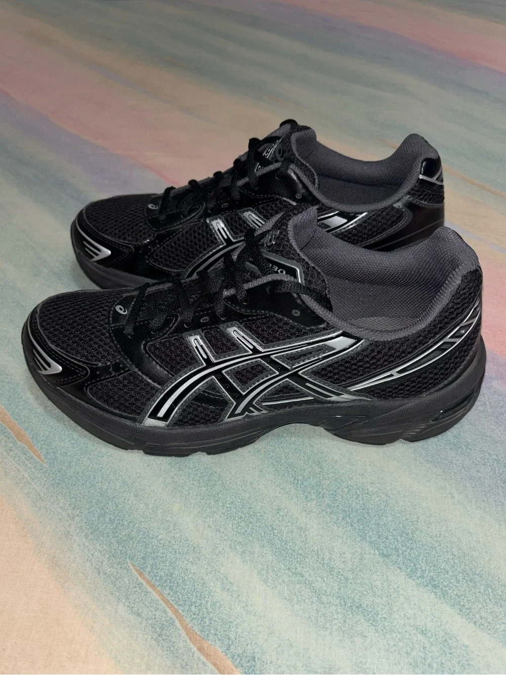 ASICS Gel-1130 Sneakers running black silver shoes size 8.5 athletic shoes - Picture 2 of 8